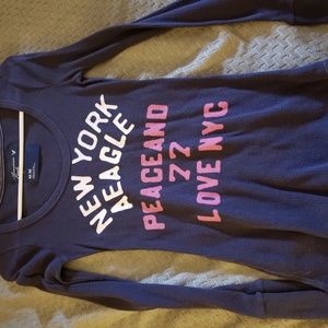 Long sleeve waffle shirt